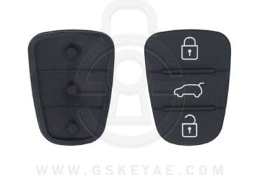 Tapis en caoutchouc silicone (3 boutons avec hayon) pour coque de clé à distance pliable KIA Hyundai