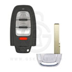 Audi Smart Key Remote Shell Cover 4 Buttons HU66 Blade