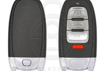 Coque de clé télécommande intelligente 4 boutons pour Audi 2008-2012 Pour IYZFBSB802