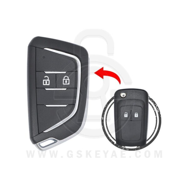 2011-2018 Chevrolet Aveo Cruze Flip Remote Key Shell Case Cover 2 Buttons HU100 Blade Modified