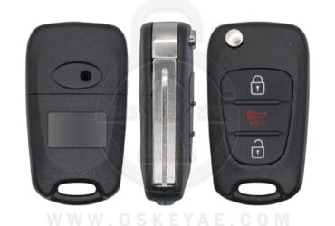 2010-2013 Hyundai KIA Flip Remote Key Shell Case Cover 3 Button For 95430-3W701 / NYOSEKSAM11ATX