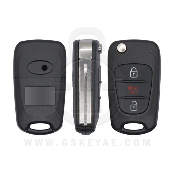 2010-2013 Hyundai KIA Flip Remote Key Shell Case Cover 3 Button For 95430-3W701 / NYOSEKSAM11ATX