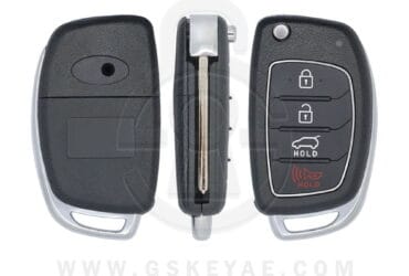 2016-2019 Hyundai Tucson Flip Remote Key Shell Case Cover 4 Button For TQ8-RKE-4F25