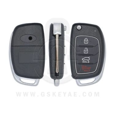 2016-2019 Hyundai Tucson Flip Remote Key Shell Case Cover 4 Button For TQ8-RKE-4F25