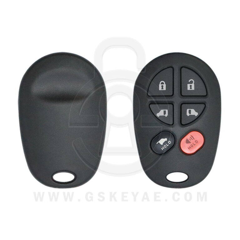 2004-2019 Toyota Sienna Tacoma Tundra Keyless Entry Remote Shell Cover 6 Button w/ Rear door