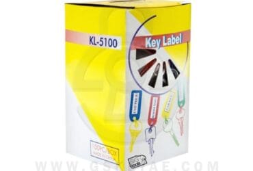 100-Pack Durable Plastic Key Tags with Split Ring, Label Window, Assorted Colors