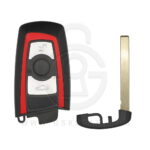 BMW FEM 3 / 5 / 7 F-Series Smart Key Remote Shell Cover 3 Button RED Line HU100R Blade