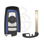 BMW FEM F-Series Smart Remote Key Shell Case Cover 4 Button BLUE HU100R Blade