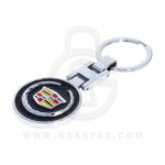 Cadillac Logo Car Key Metal Key Chain Keychain Key Ring Chrome Black