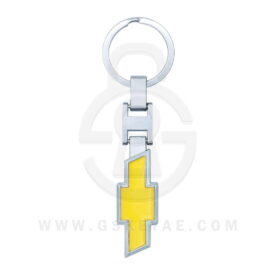 Chevrolet Logo Car Key Metal Key Chain Keychain Key Ring Chrome Yellow Color