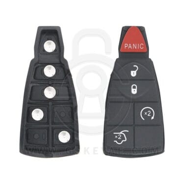 Chrysler Jeep Dodge Fobik Remote Key Rubber Pad 5 Button (Panic - Rear Hatch - Remote Start)