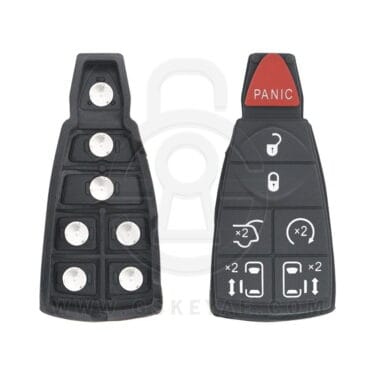 Chrysler Jeep Dodge Remote Key Replacement Rubber Pad 7 Buttons w/Start