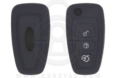 Coque en silicone pour clé pliante télécommande Ford Focus à 3 boutons
