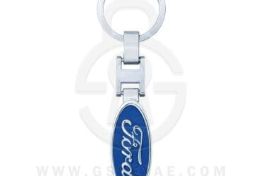 Ford Logo Car Key Metal Key Chain Keychain Key Ring Chrome Blue Color