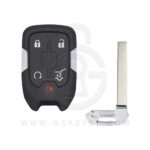 GMC Chevrolet Smart Key Remote Shell Case Cover 5 Button HU100 Blade for HYQ1EA
