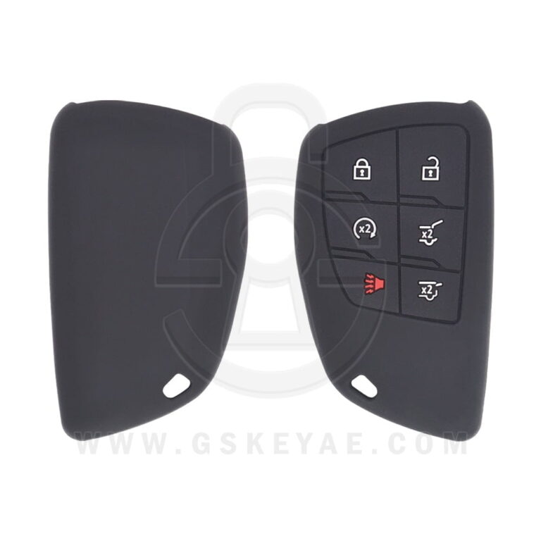 Chevrolet Suburban Tahoe GMC Yukon Smart Remote Key Silicone Protective Cover Case 6 Button