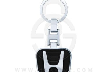 Honda Logo Car Key Metal Key Chain Keychain Key Ring Chrome Black Color