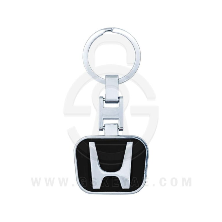 Honda Logo Car Key Metal Key Chain Keychain Key Ring Chrome Black Color