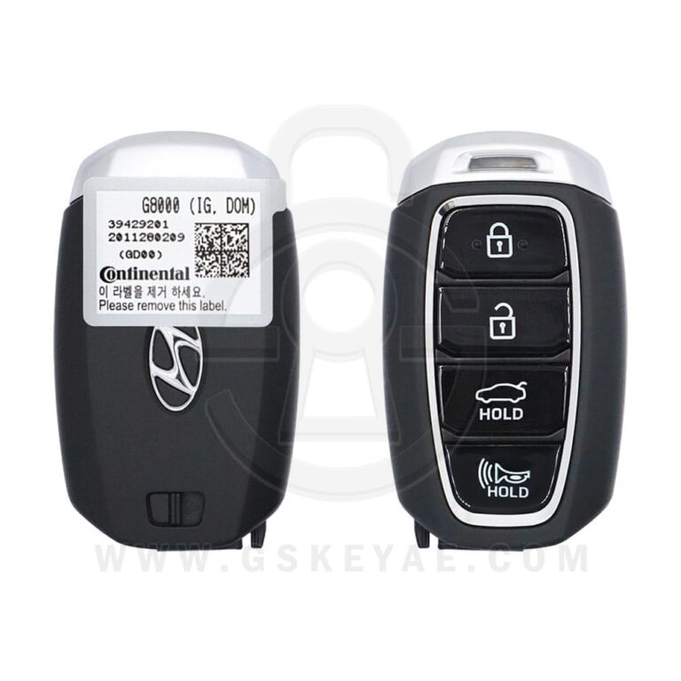 2018 Genuine Hyundai Grandeur Smart Key Remote 4 Button 433MHz Keyless Go 95440-G80004X (OEM)