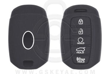 Hyundai Palisade Kona Santa Fe Smart Remote Key Silicone Protective Cover Case 5 Button w/Start