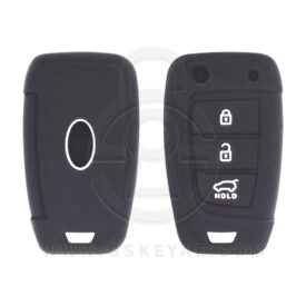 Hyundai Veloster Palisade I30 Flip Remote Key Silicone Protective Cover Case 3 Button