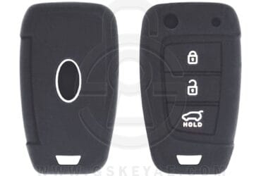Hyundai Veloster Palisade I30 Flip Remote Key Silicone Protective Cover Case 3 Button