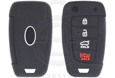 Hyundai Veloster Kona Staria Flip Remote Key Silicone Protective Cover Case 4 Button