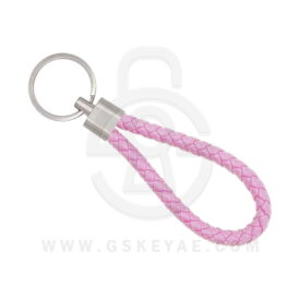 Key Chain Keychain Key Ring Leather Rope Light Pink Color For Car Keys