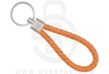 Key Chain Keychain Key Ring Leather Rope Orange Color For Car Keys