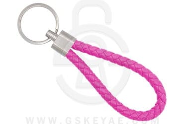 Key Chain Keychain Key Ring Leather Rope Pink Color For Car Keys