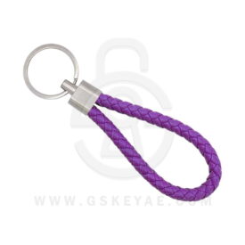 Key Chain Keychain Key Ring Leather Rope Purple Color For Car Keys