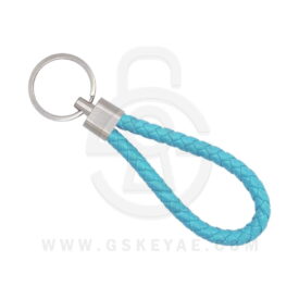 Key Chain Keychain Key Ring Leather Rope Sky Blue Color For Car Keys