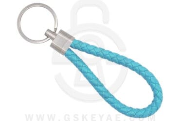 Key Chain Keychain Key Ring Leather Rope Sky Blue Color For Car Keys