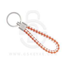 Key Chain Keychain Key Ring RED And White Leather Rope For Car Keys