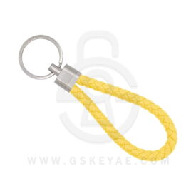 Key Chain keychain Key Ring Yellow Leather Rope For Car Keys