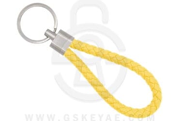 Key Chain keychain Key Ring Yellow Leather Rope For Car Keys