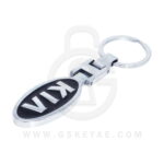 KIA Logo Car Key Metal Key Chain Keychain Key Ring Chrome Black