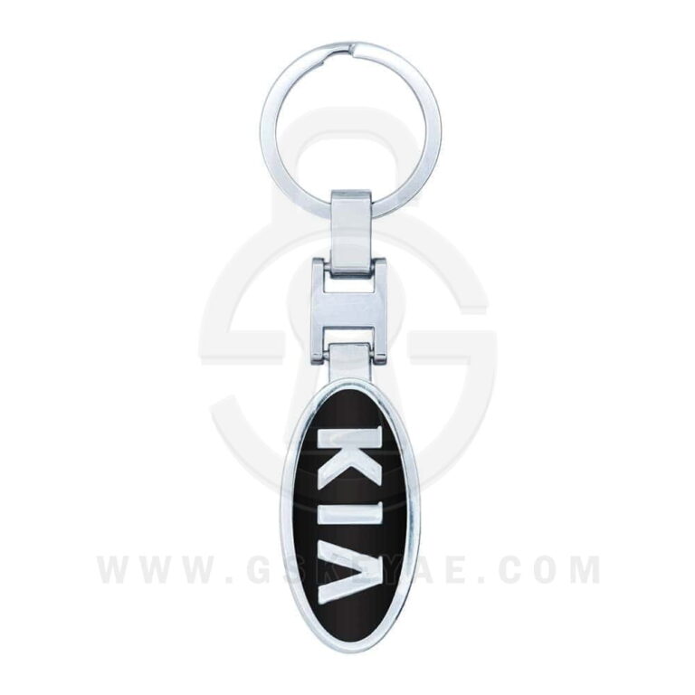 KIA Logo Car Key Metal Key Chain Keychain Key Ring Chrome Black Color