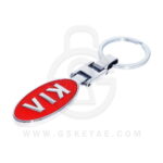 KIA Logo Car Key Metal Key Chain Keychain Key Ring Chrome RED