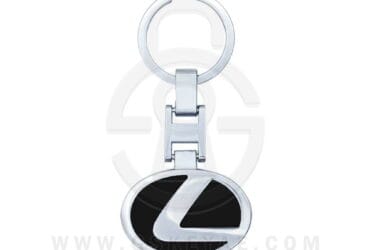 Lexus Logo Car Key Metal Key Chain Keychain Key Ring Chrome Black Color