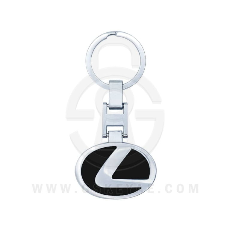 Lexus Logo Car Key Metal Key Chain Keychain Key Ring Chrome Black Color