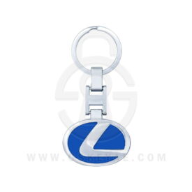 Lexus Logo Car Key Metal Key Chain Keychain Key Ring Chrome Blue Color