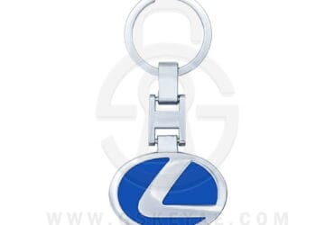 Lexus Logo Car Key Metal Key Chain Keychain Key Ring Chrome Blue Color