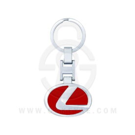 Lexus Logo Car Key Metal Key Chain Keychain Key Ring Chrome RED Color