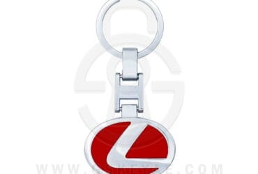 Lexus Logo Car Key Metal Key Chain Keychain Key Ring Chrome RED Color