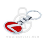 Lexus Logo Car Key Metal Key Chain Keychain Key Ring Chrome RED