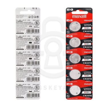 Blister Pack of 5 Maxell CR2016 90mAh 3V Lithium Primary (LiMNO2) Coin Cell Battery