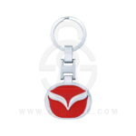 Mazda Logo Car Key Metal Key Chain Keychain Key Ring Chrome RED Color