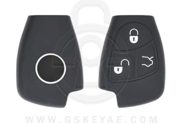 Étui de protection en silicone pour petite clé intelligente Mercedes-Benz NEC 3 boutons