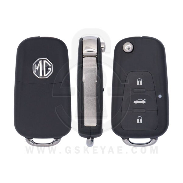 2016-2018 Original MG GT GS Flip Remote Key 3 Buttons 433MHz ID47 Chip HU66 Blade